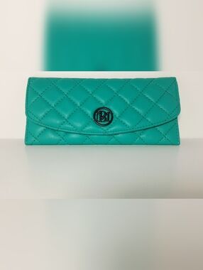 Badgley Mischka Quilted Large Slim Wallet/Cardholder Sweet Mint Green